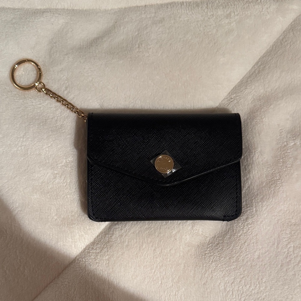 Michael Kors Black Wallet with Gold key ring